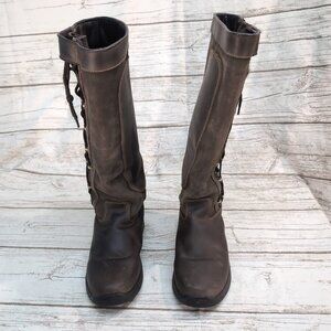 Dublin Riding Boots Brown Leather Tall Lace-Up Equestrian Field – Women’s 7